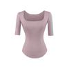 2026 Spring/Summer Women's Off-the-Shoulder Square Neck Mid-Sleeve Top