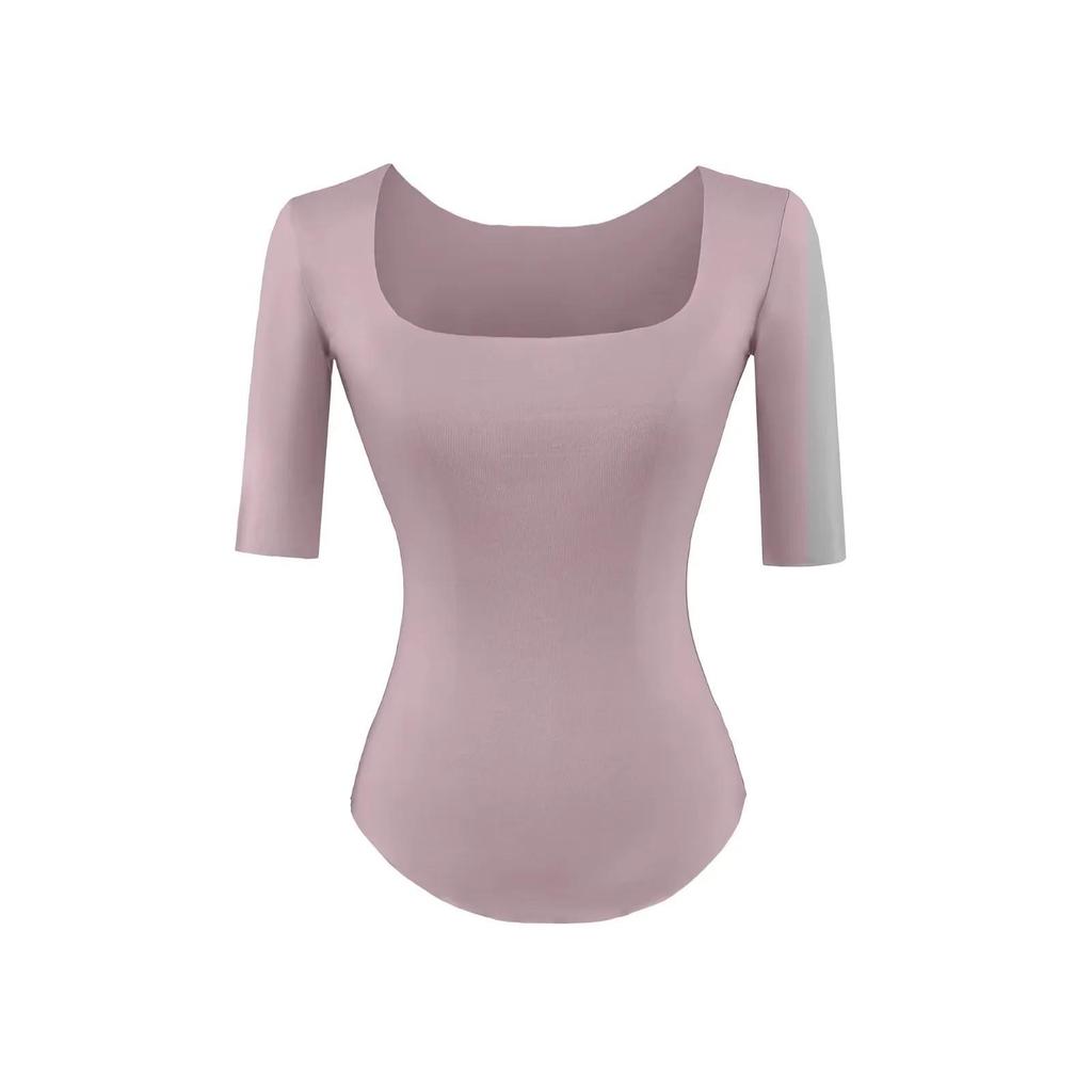 2026 Spring/Summer Women's Off-the-Shoulder Square Neck Mid-Sleeve Top