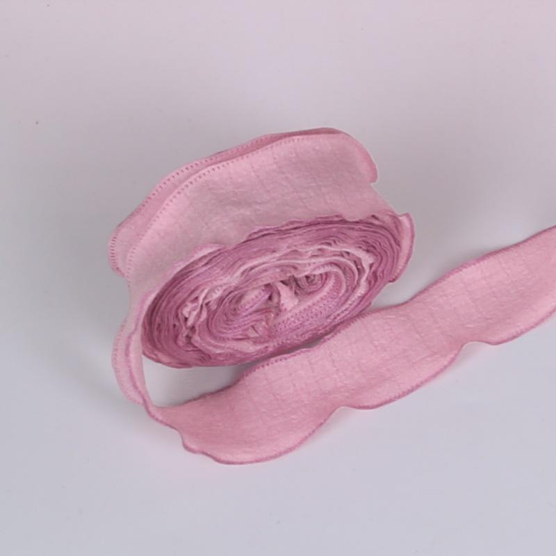 2.5cm Bubble Pleated Ribbon Flower Bouquet & Gift Box Decoration Fishtail Gauze DIY Packaging Ribbon