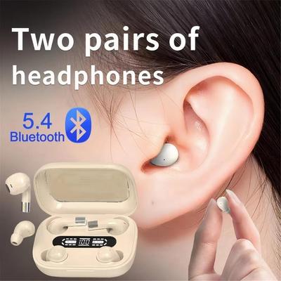 2-in-1-Dual-Ohrhörer, kabellos, Bluetooth 5.4, Kopfhörer, Sport, Schlaf, Rauschunterdrückung, HD-Anruf-Headsets, HIFI-Musik, Bass-Ohrhörer