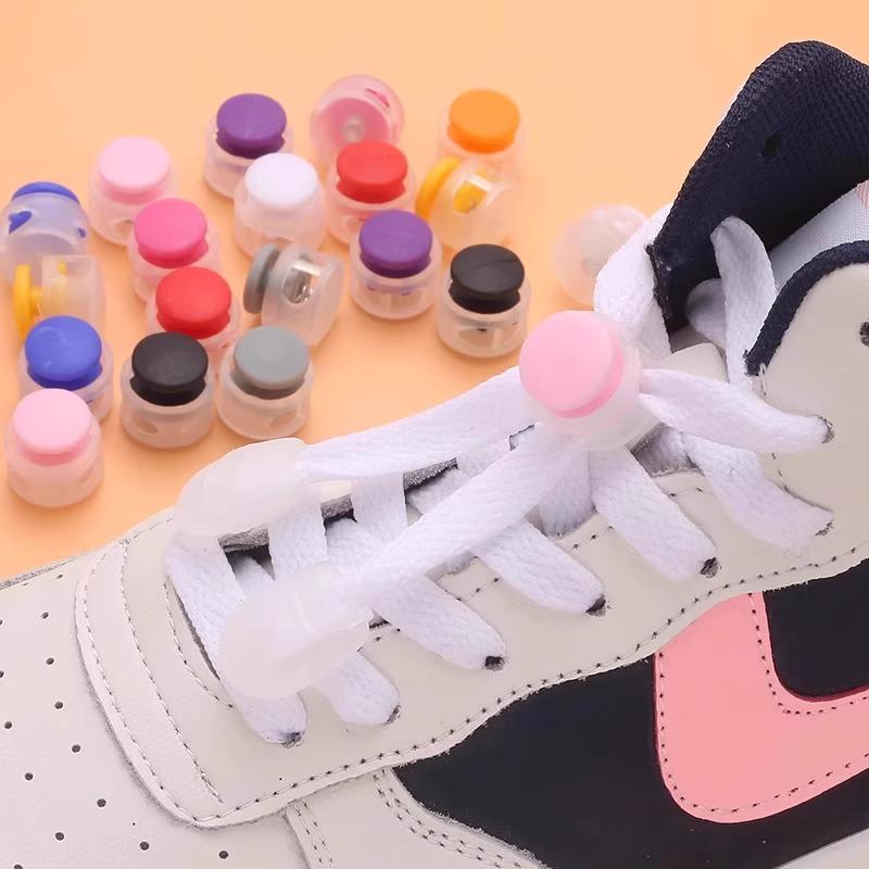 Cordones elásticos perezosos sin atar con hebillas de botón a presión para todas las edades