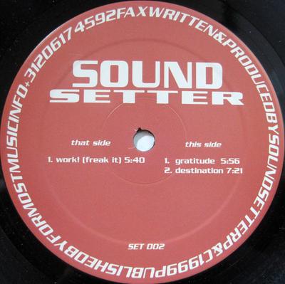 12inch Record SOUND SETTER - Sound Set 2 SET002 Not On Label 1999 Dance & Electronica Used