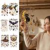 Unique Holiday Gift for Gardeners Halloween Wind Chime Colorful Bird Sun Catcher Cute Dark Aesthetic Yard Art Ghost Windchime Hanging Decoration