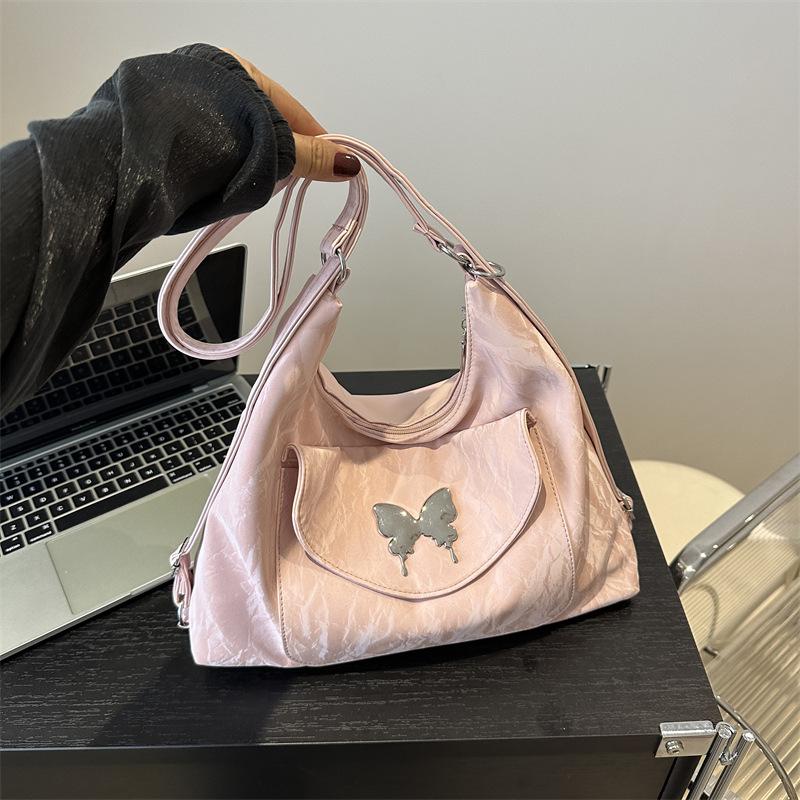 Large Capacity Fashion Gentle Butterfly Shoulder Bag Women's 2025 Spring and Summer New Casual Bag Versatile Tote Bag