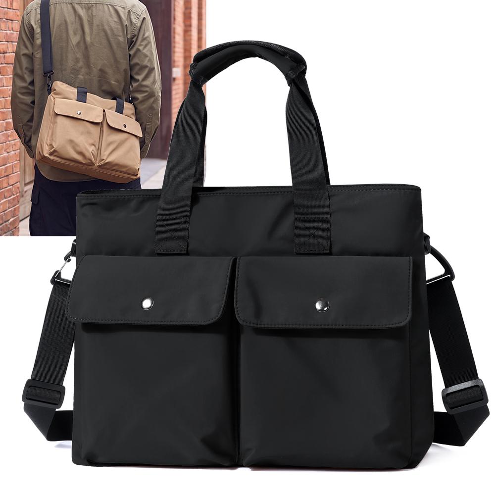 Large Capacity Tote Bag Fashionable Simplistic Single Shoulder Commuter Bag Casual Travel Nylon Men's Crossbody Bag