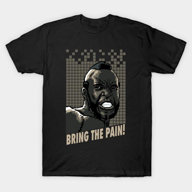 

Men Black Print T-shirt Clubber Lang Brings The Pain-16 Bit No-Cut Transfer Paper Print Cotton Tshirt S чорний
