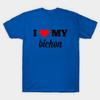 Unisex Fashion TShirt I Love My Bichon Print TShirt Plus Size S-5XL T-Shirt 100%Cotton Tops O Neck Short Sleeve Tees