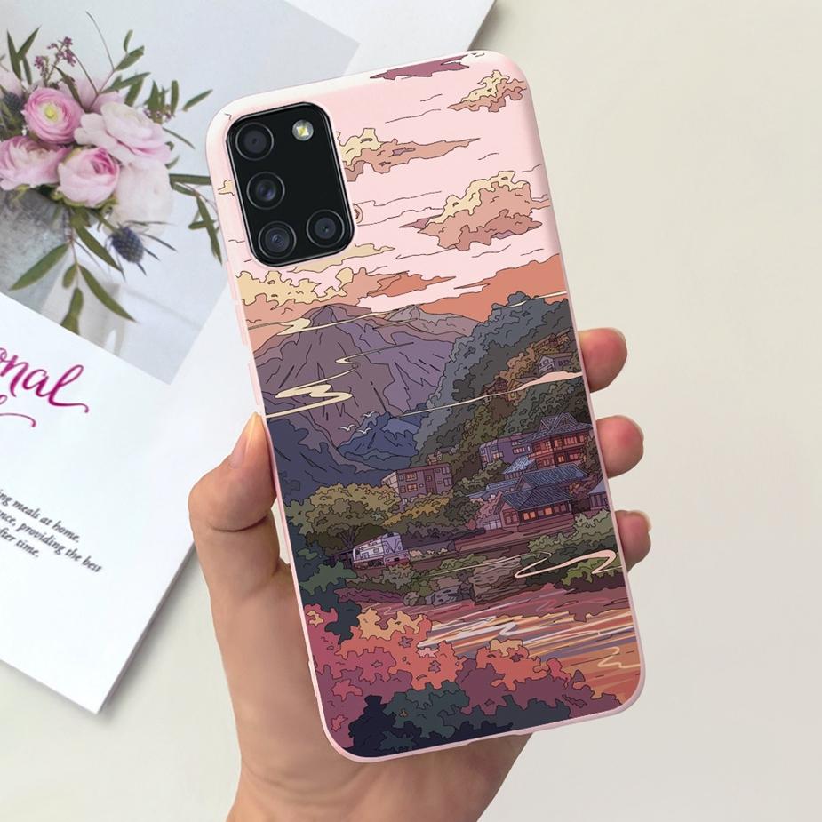 For Samsung Galaxy A51 A71 Case A515F A715F Cute Fashion Cartoon Painted Phone Case For Samsung A51 A 31 41 71 Soft Cover Bumper