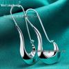 Women's Silver Sickle Hoop Earrings by West Lake Beauty