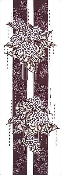 

Dyeing Anbo Hand Towel and Hydrangea in Authentic Dyed Cotton Made in 35cm x 100cm Dankuzu Wine 100% Tokuoka, Japan, винный