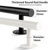 300mm Long Barn Door Handles 400mm Metal Gate Pull Handles Black Garage Shed Door Handles White Sliding Door Handle Interior Clo