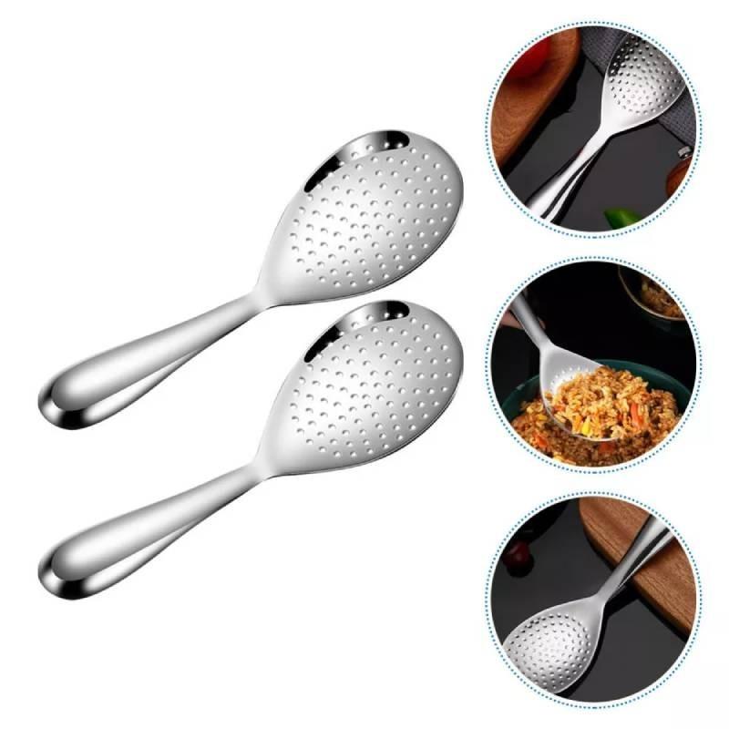 Rice Stainless Steel Spoon High Temperature Resistance Thicken Kitchen Supplies