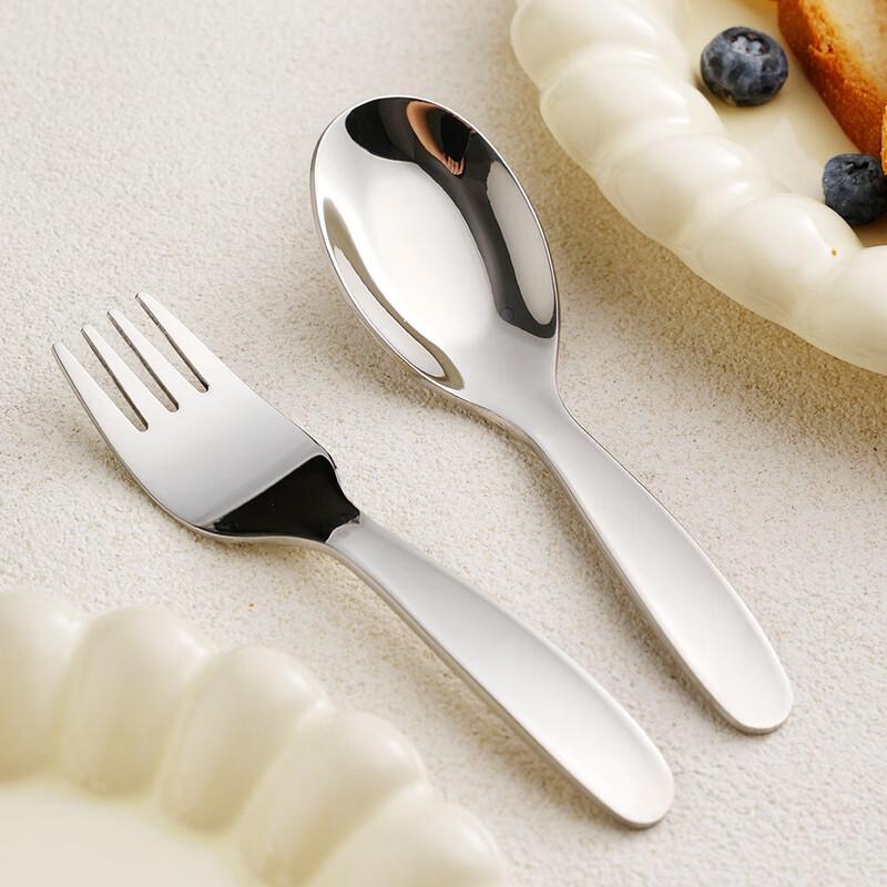 Linpan Children's 316 Stainless Steel Spoon & Fork Tableware Set