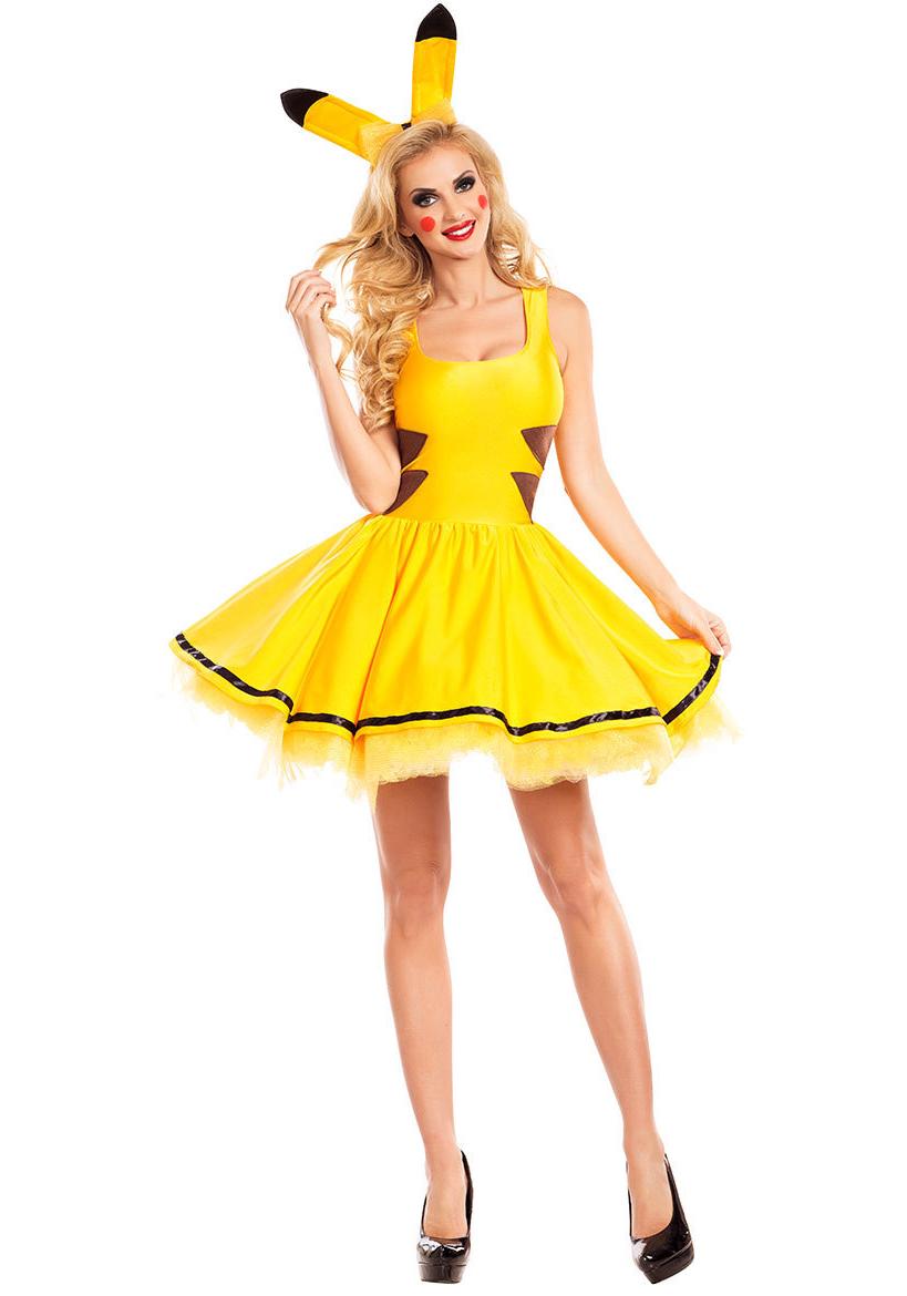 

Anime Pokemon Pikachu Humanoid Costume for Halloween and Christmas Role-playing Medium