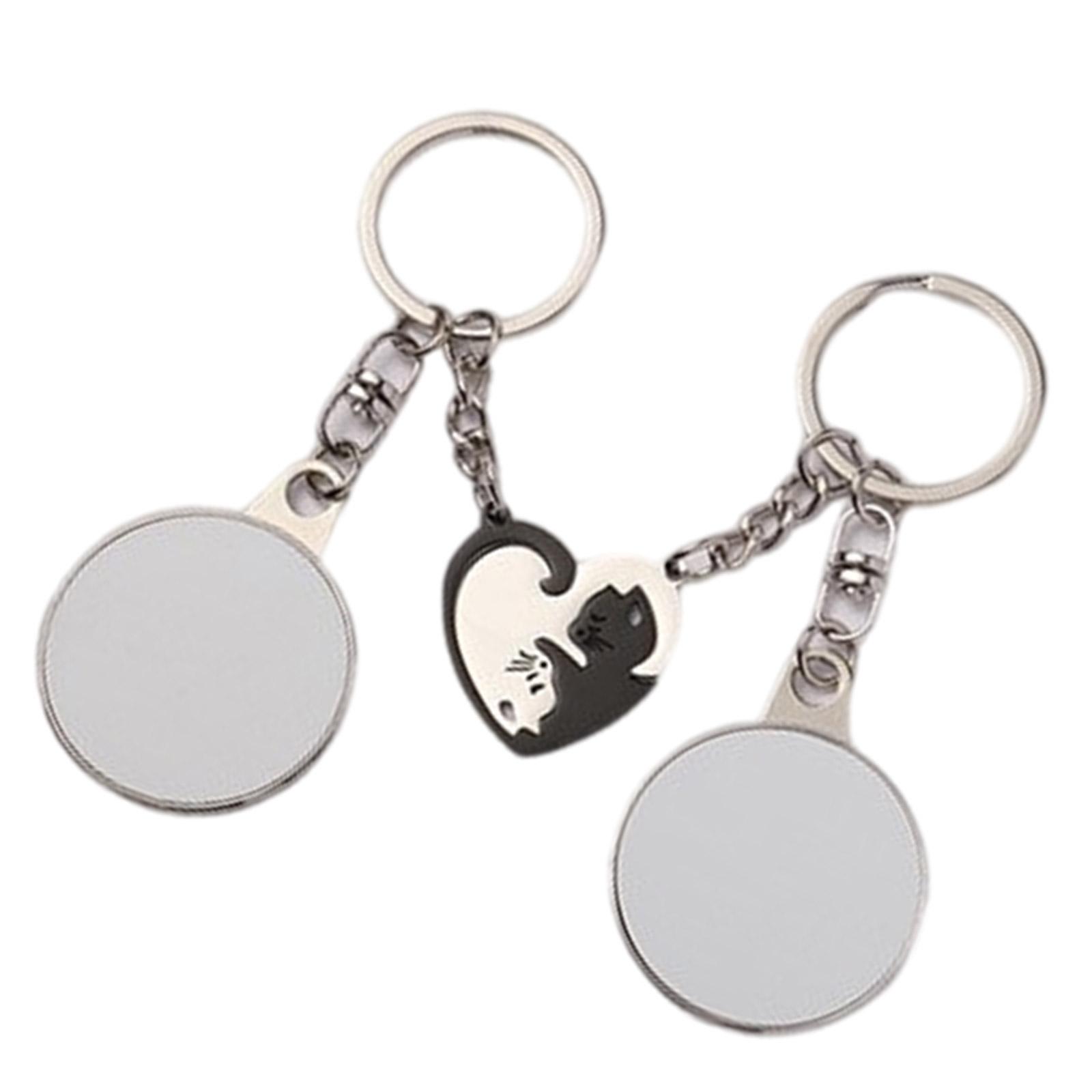 

Набор из 2 сублимационных заготовок для брелоков Двусторонние брелоки для термопереноса для персонализированных подарков и ремесленных проектов 63