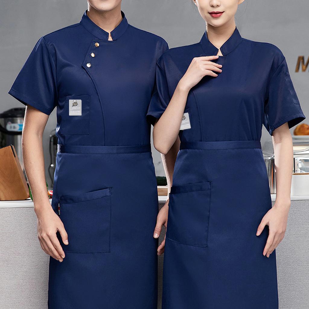 Chef Uniform Sleeved Men's Clothing Catering Work Uniform Back Kitchen Uniform Men's Top