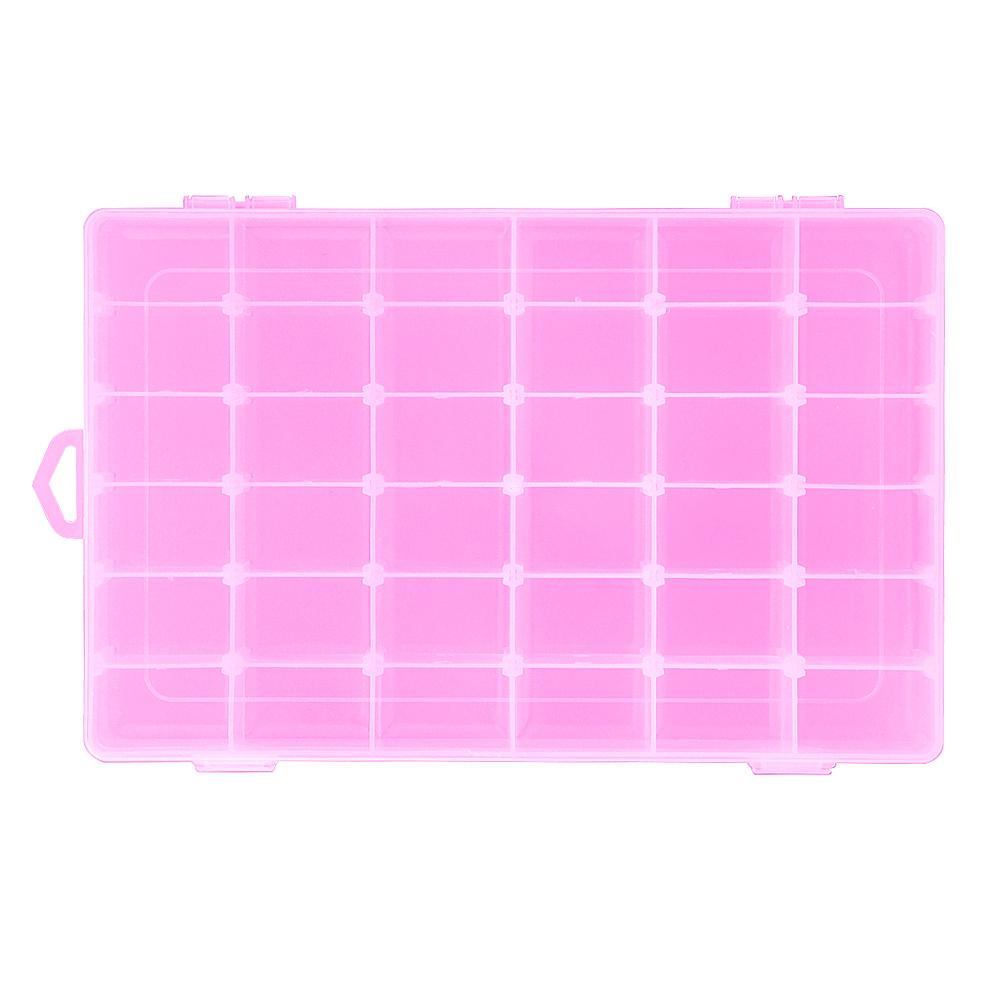 36 Grid Rectangle Plastic Jewelry Box Compartment Storage Box Case Jewelry Earring Bead Craft Display Container Organizer