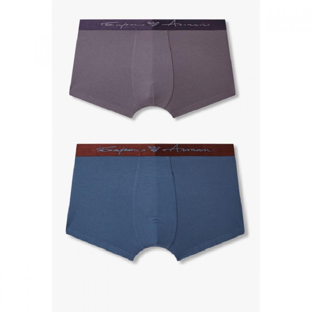 

Emporio Armani Men S curSive Logo drawerS 2pc Set 0815112024 0815112025 XL(110)