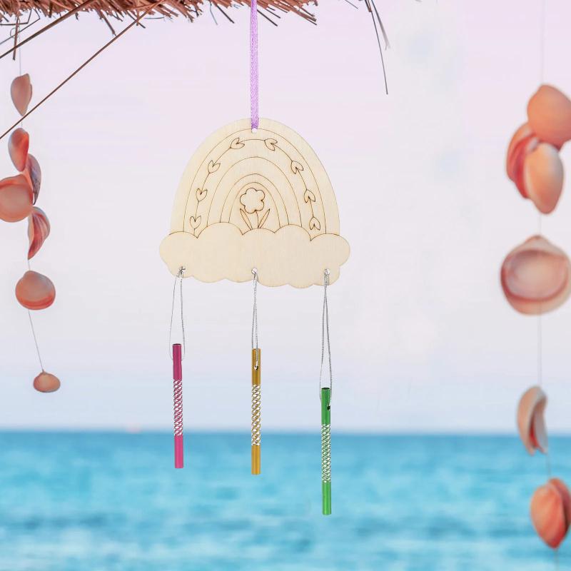 3D Butterfly Wind Chime Kit for Kids Make Your Own Butterfly Wind Chime Wooden Arts and Crafts for Kids DIY To Paint Butterfly