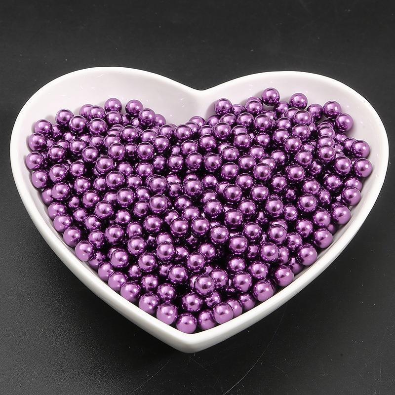 2-18Mm Non-Porous Abs Color Imitation Pearl Loose Beads Diy Handmade Glue Filler Accessories