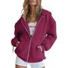 2024 Unisex Plus Velvet Hooded Sweatshirt Cardigan Zipper Windbreaker Casual Top