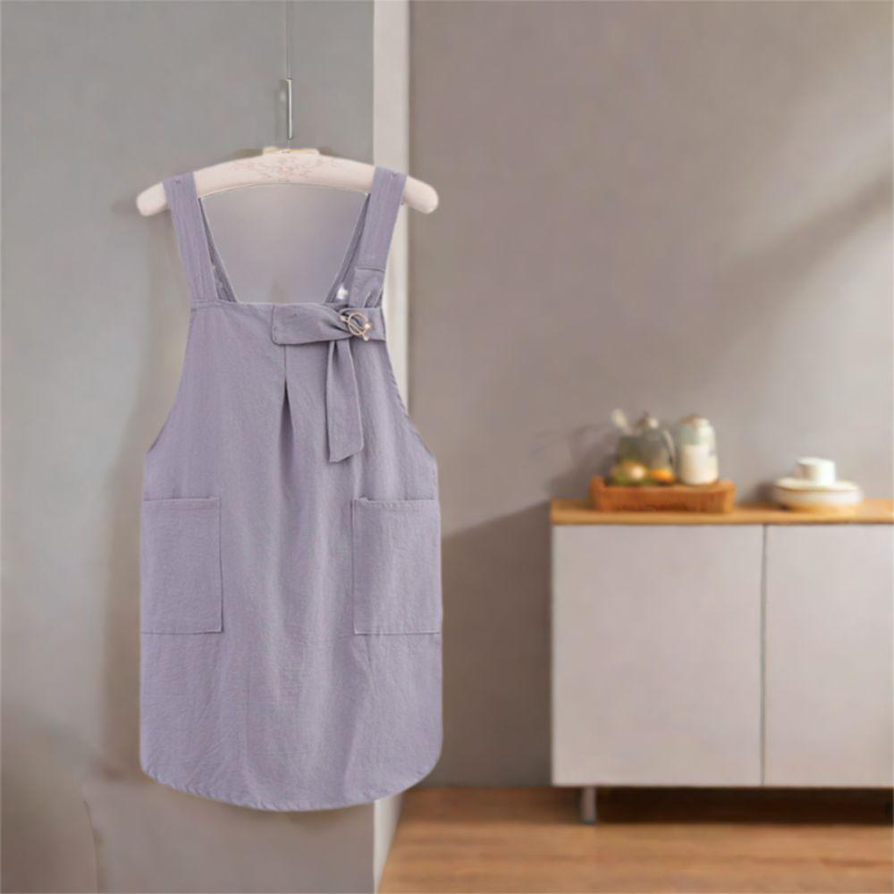 Cotton Kitchen Apron Cross Straps Korean Work Clothes Stylish Home Cooking Apron  Home Cooking