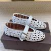 Fashion Hollow Leather One Button Flat Ballet Shoes Mary Jane Shoes Trendy New Autumn Edition