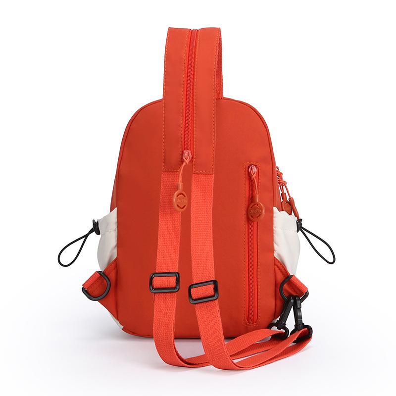New Style Women'S Student Backpack Multi-Purpose Color-Blocking Casual Crossbody Chest Bag Trendy Lightweight Street Travel Small Backpack
