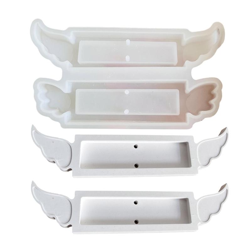 Angel Wing Chocolate Bracket Silicone Mould Cash Gift Box Gypsum Dropping Mold Money Holder Mould Jewelry Making Tool 1
