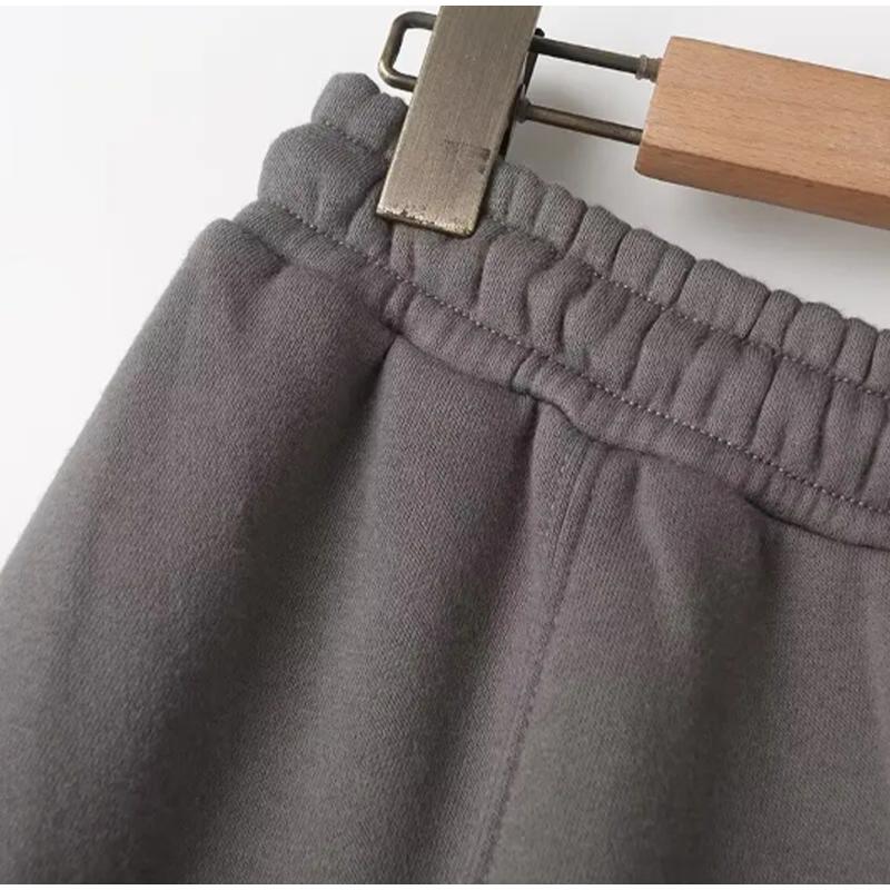 Ležérní mikina na zip, kalhoty, sada, ženy, jednobarevná, s výstřihem do O-neck, bomber bunda, volné šněrovací kalhoty s vysokým pasem, 2025 jaro/podzim, nové dámské obleky