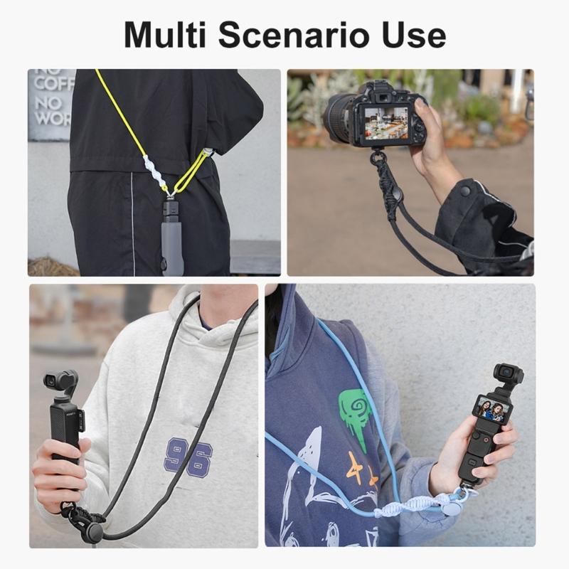 Verstellbares Kamera-Lanyard für Action-Kameras mit Schnellverschluss und 71-123 cm Nylonseil für Action-Kamera