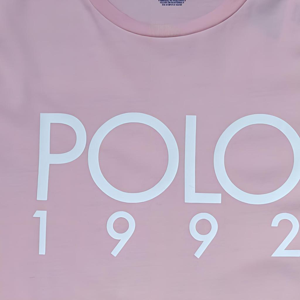 Polo Ralph Lauren Logo Letter And Number Print Short Sleeve T-Shirt Women T-Shirts Pink 710800998-007