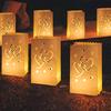 10pcs Hollow Out Halloween Fire-Retardant Candle Bags Parties White Exquisite Multiple Options Available