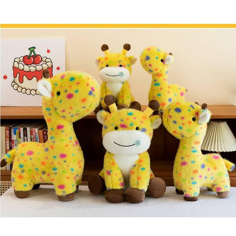 Adorable Colorful Polka Dot Plush Deer Toy Soft And Huggable Stuffed Animal For Kids