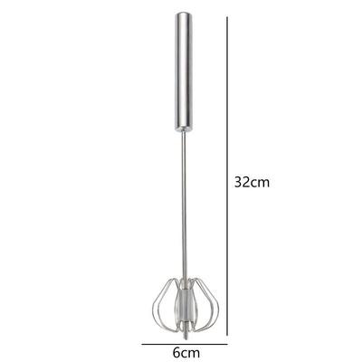 Abay Stainless Steel Semi-Automatic Egg Whisk