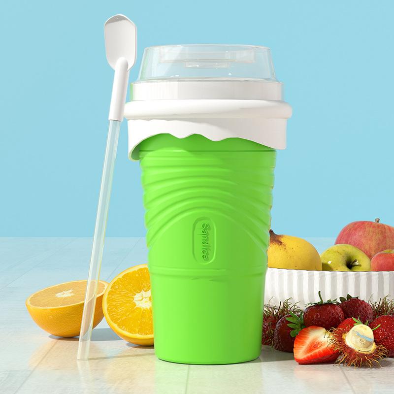 Portable Ice Crushing Cup for Juices and Frozen Drinks, Big and Small Blending Anywhere
