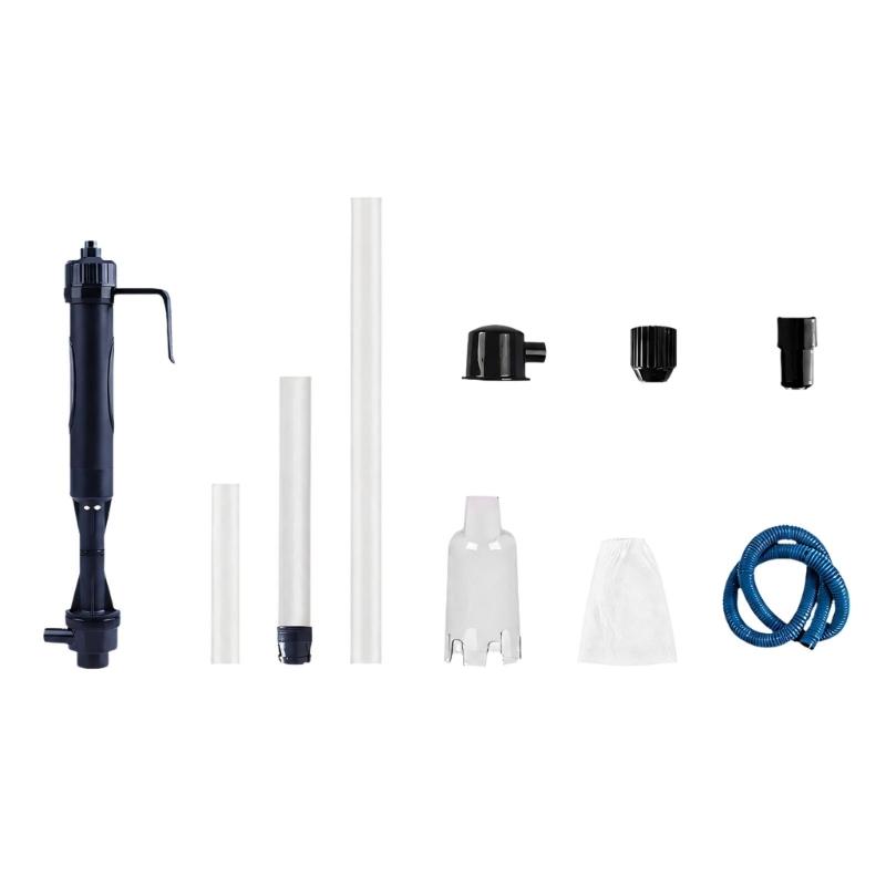 Battery-Operated Water Changer for Fish Habitat Cleaning, with Integrated Motor Body, Corrugated Hose and ABS Plastic Construction