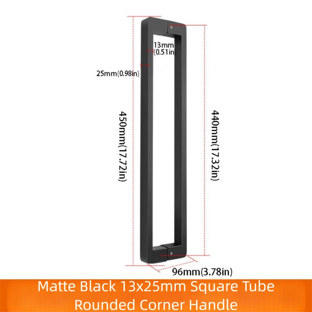 304 Stainless Steel Shower Room Handle Thickened Design Bright Black Finish Bathroom Handle High-End Atmosphere Copper Core