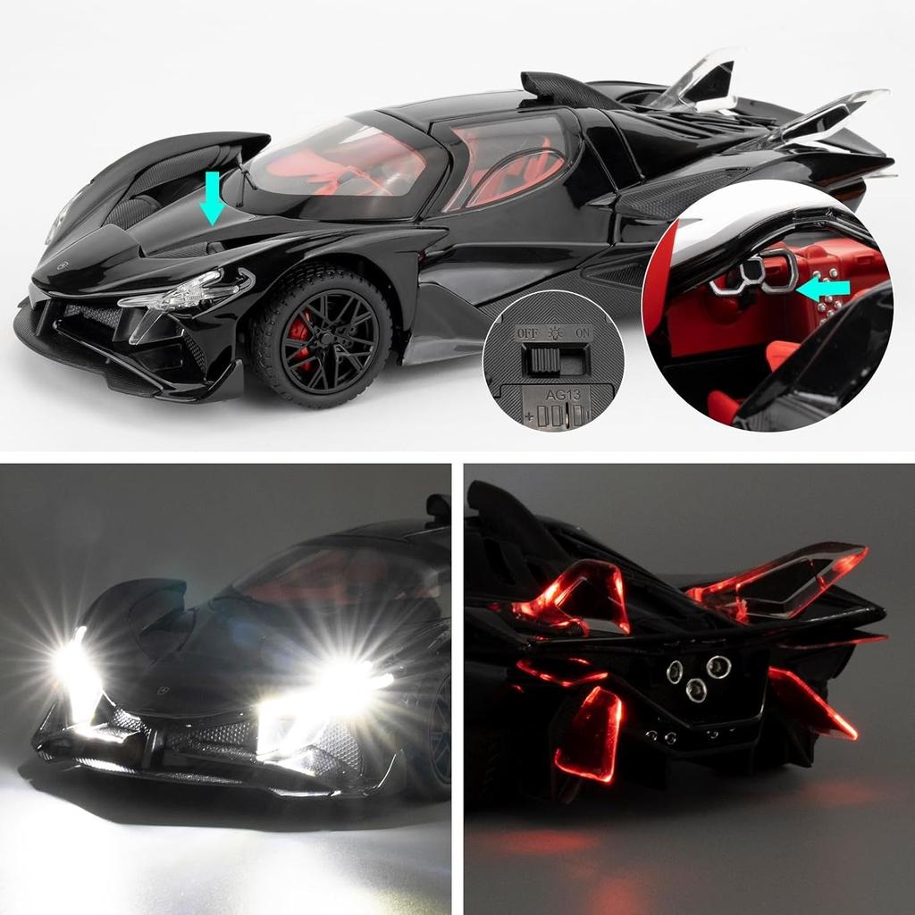 1/24 Apollo Evo Alloy Model Car Toy with Pull Back Function with Sound and Bright Lights, Suitable Collectible Model Toys, Gifts for Boys and Girls