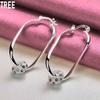 925 Sterling Silver Elegant Engagement Noble Beautiful Perforated Earrings Fashion Wedding Jewelry