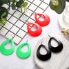 1Pair Fashion Minimalist Hook Earrings Vintage Sweet Cool Neons Oval Water Droplet Earings for Women Girls Party Jewelry