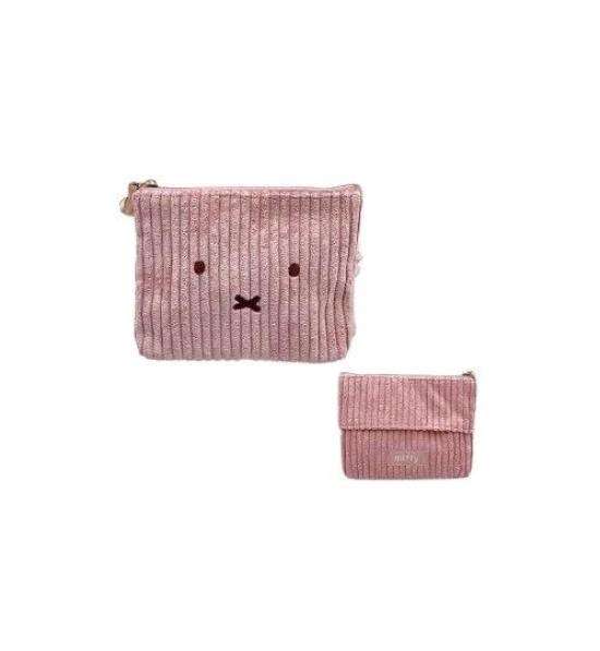 Miffy Tissue Pouch Pink Face Corduroy Series