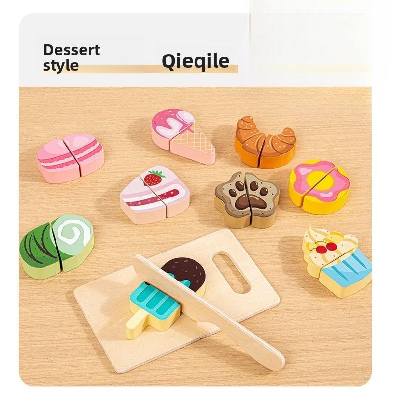 Simulation Kitchen Pretend Toy Wooden Classic Game Educational Toy for Children Kids Gift Cutting Fruit Vegetable Food Set Gifts
