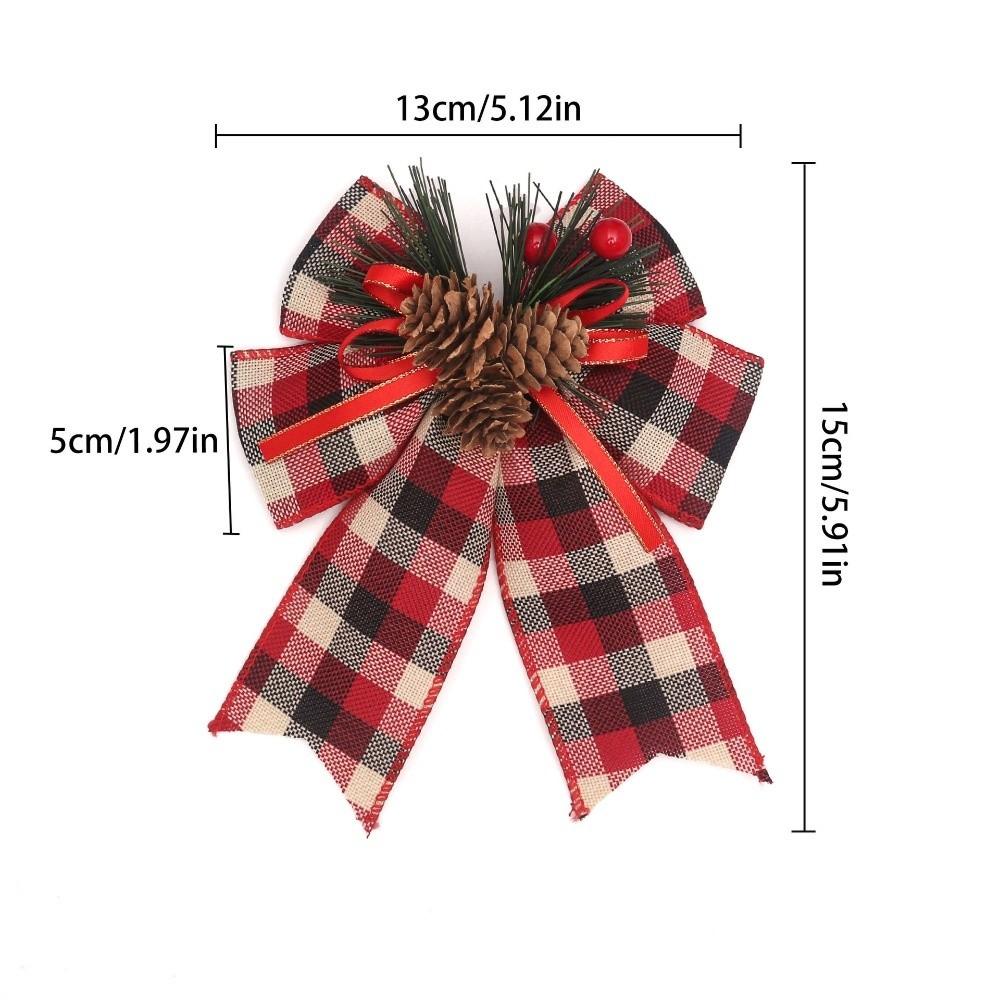 Checkered Ribbon Christmas Bows Buffalo Plaid Ribbon Bowknot Buffalo Plaid Bows Holiday Party
