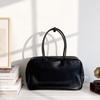 New Retro Leather Handbag Female Niche High-quality Boston Pillow Bag Large-capacity Underarm