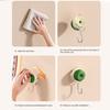 Suction Cup Wall Hook Reusable No Drill Hook with 180-degree Rotating Hook Design for Bathroom