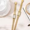 Klein Gouden Horloge Voor Dames Quartz Polshorloge Met Decoratief Wijzerplaat