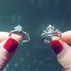 Luxury Iced Out Crown Princess Rings For Women Elegant Cubic Zirconia Stacking Engagement Wedding Ring Set Finger Jewelry R349