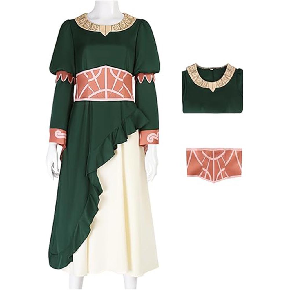 

Hera Cosplay Lord Rings Costume Rohirrim War Princess Hera Dress Belt Outfits Halloween Suit for Women Adults 3XL
