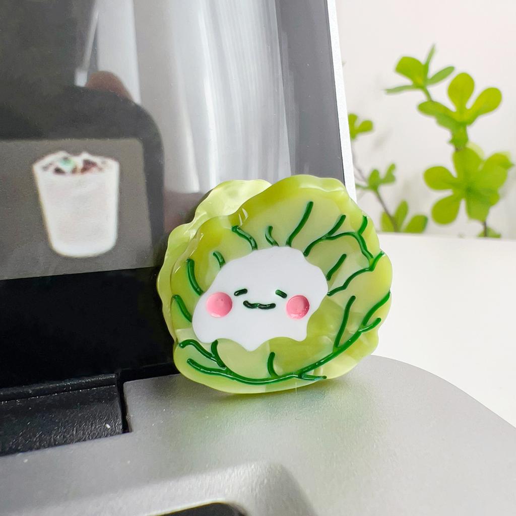 1ks Módní acetátová deska Niche Zeleninová série Kreslený Roztomilý Malé Sponky Ofina do strany Rozbitá Sponka do vlasů